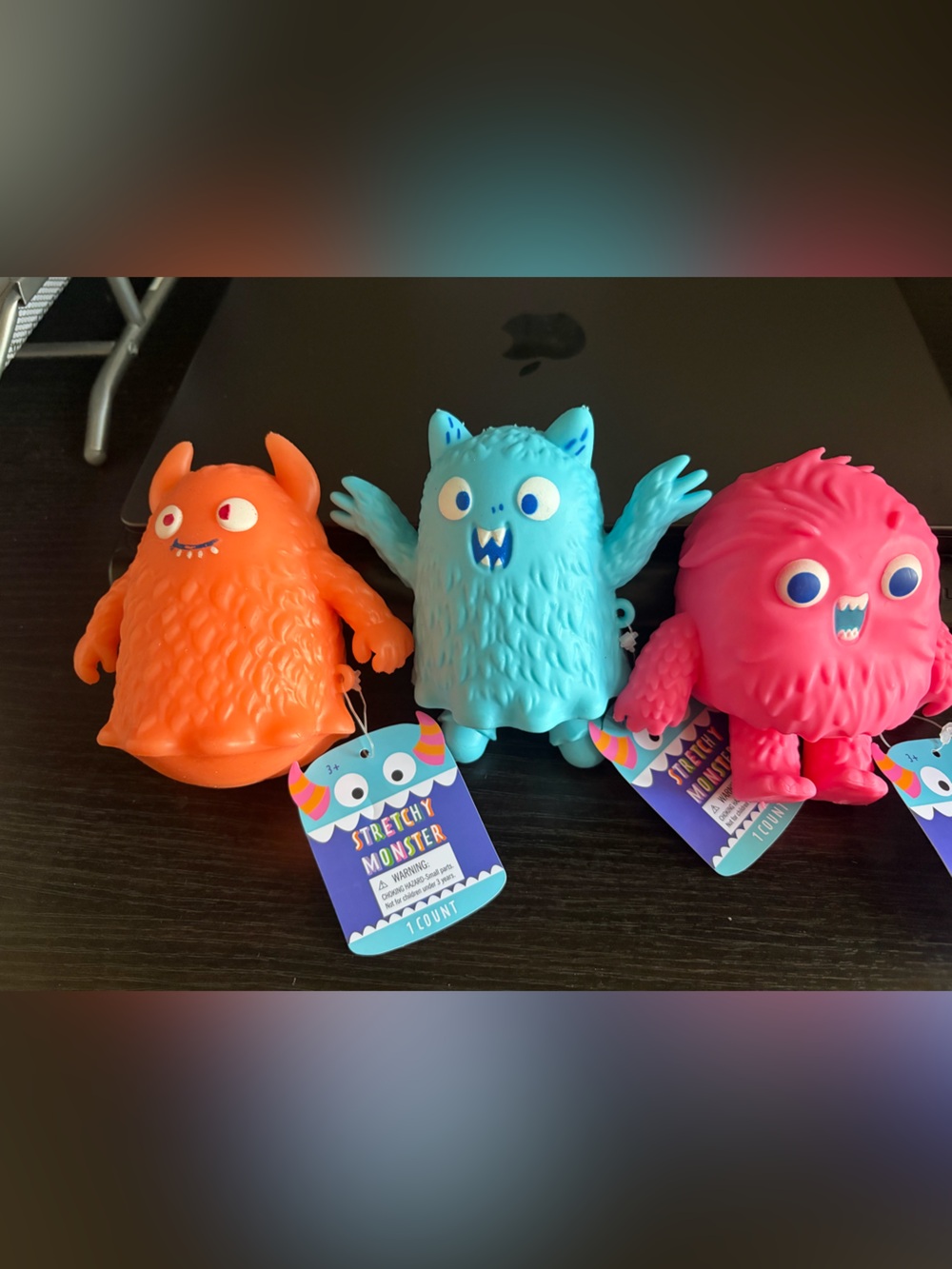 Stretchy Monster Toy Plush - Blue, Pink, Orange